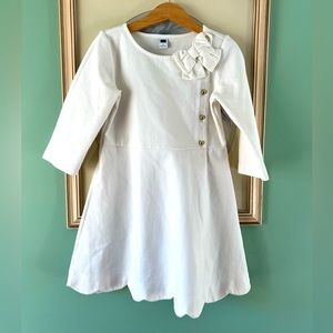 EUC Janie & Jack Ivory Ponte Dress Sz 6